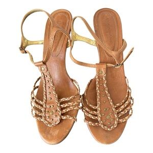 Emporiona Sao Paulo Brown Sandals with Braided Straps size 8